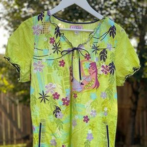 Koi By Kathy Peterson Scrub top